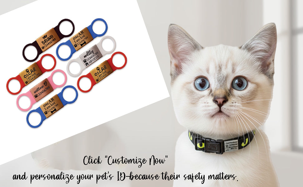 Sucre Tags Slide On Collar Silicone Rectangle ID Name engraved ID name personalising engraving pet dog cat tag tags