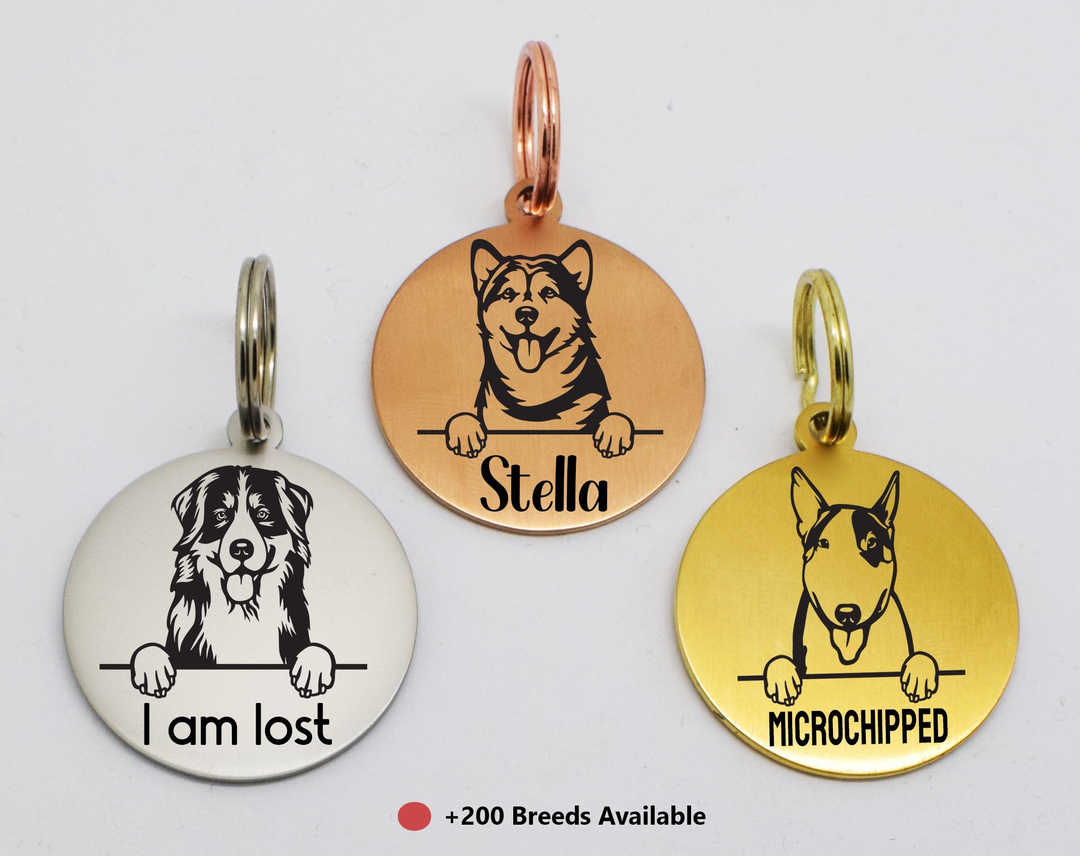 Engraved id outlet tags