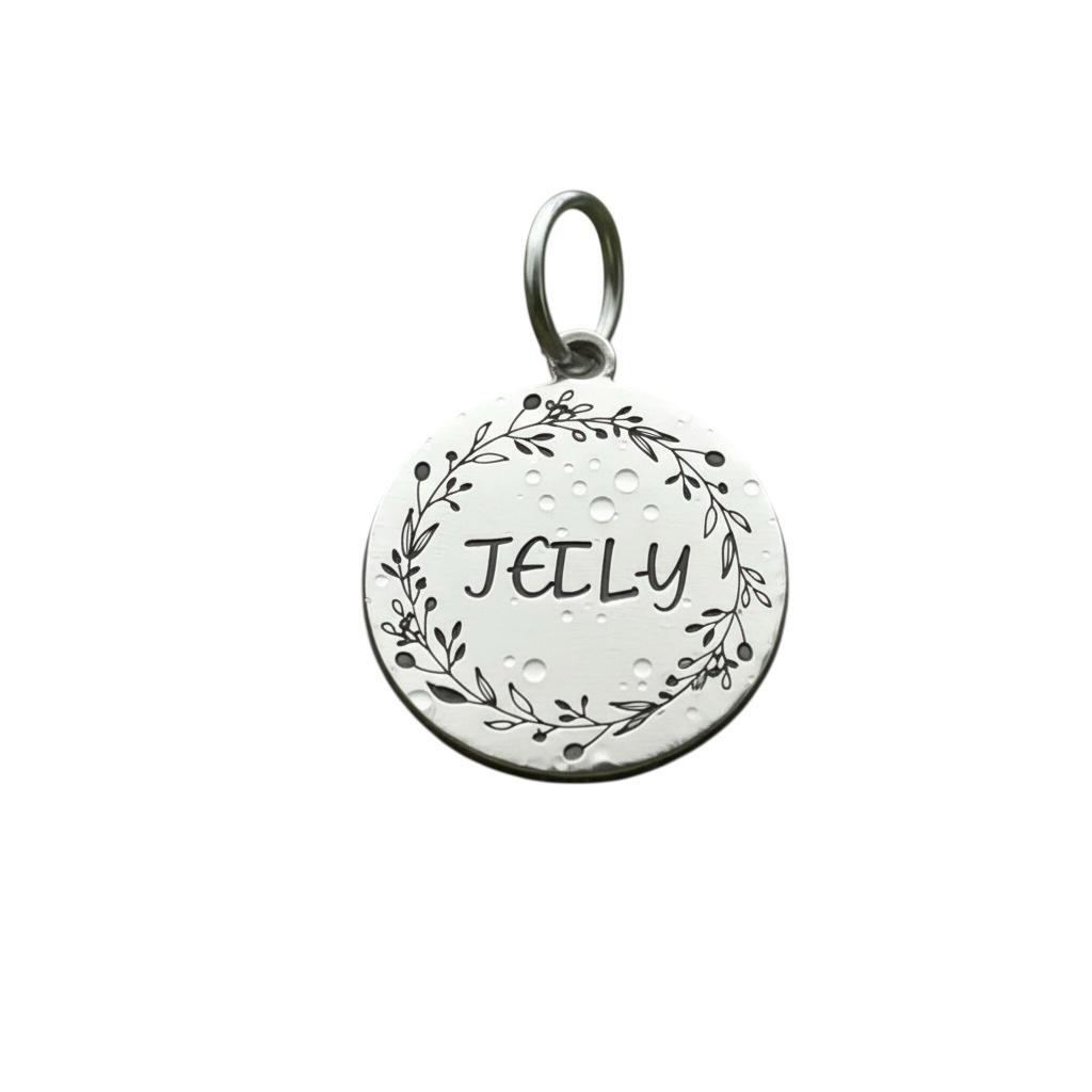 Sucre Tags Gold Double side engraved ID name Round Disc Personalising Engraving Pet Dog Cat tag tags-Laser Engraving