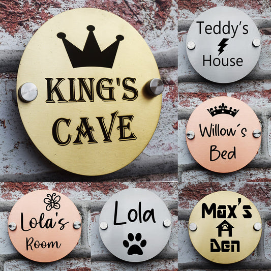 11 cm Personalised Metal Pet Dog Cat Kennel House Home Door Wall Display Sign Plaque Plate Number Name-Laser Engraving