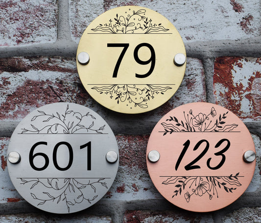 11 cm House Metal Sign Plaques Door Number Sign Personalised Plate-Laser Engraving